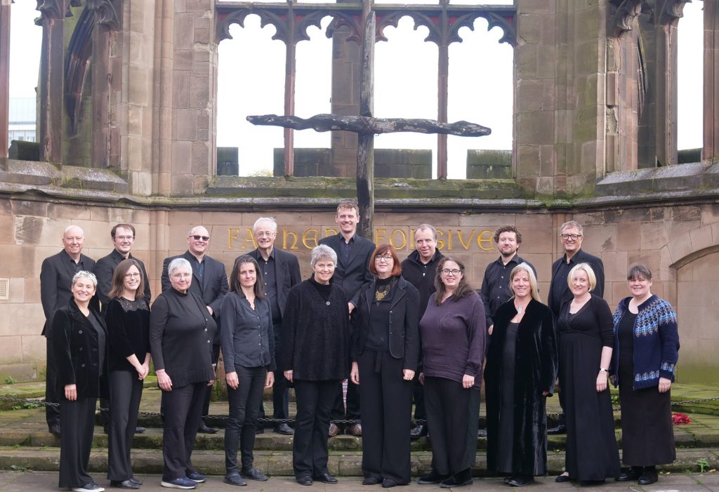 The Singers in the ruins of the old Coventry Cathedral